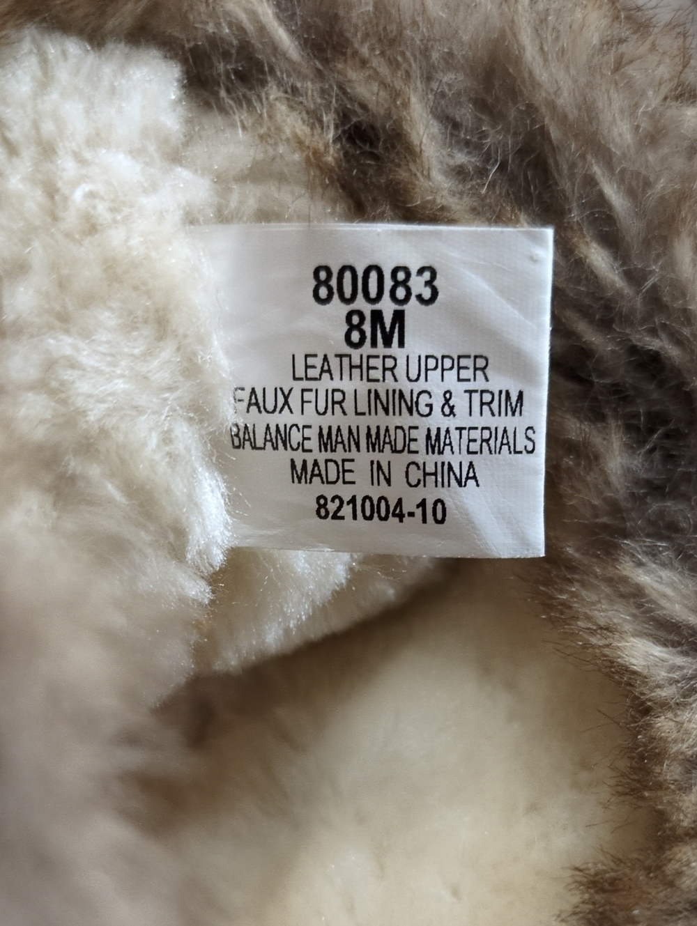 Minnetonka Suede Everett Boot Brown Faux Fur Size 8 - Picture 11 of 12